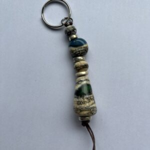 Handmade glass bead keychain