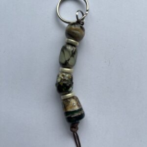 Handmade glass bead keychain