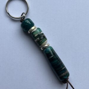 Handmade glass bead keychain